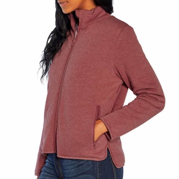 NWT🏷 Quilted Knit Red Jacket, step hem,Brand:Three Dots Women’s Sz XXL - Picture 2 of 6